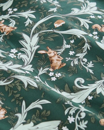 Forest Leaf Scroll Cotton Blend Duvet Cover Set