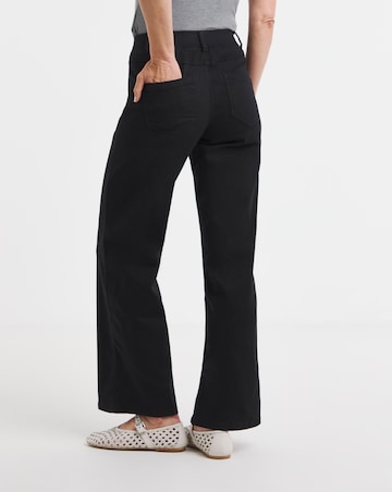 Black Stretch Wide Leg Jeggings