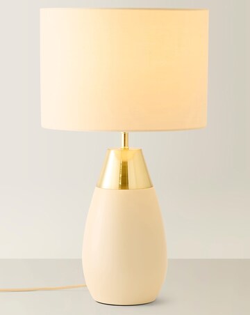 ValueLights Hurst Large Cream Touch Table Lamp