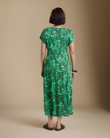 Julipa Printed Pocket Jersey Midi Dress
