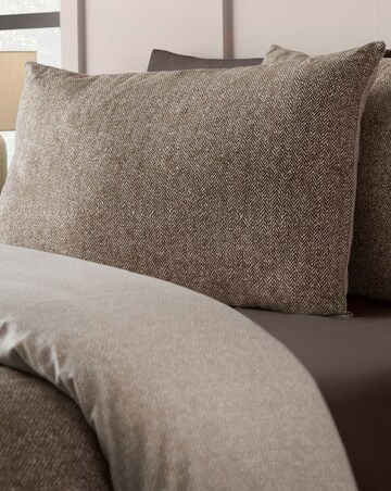 Catherine Lansfield Brushed Herringbone Duvet Cover Set