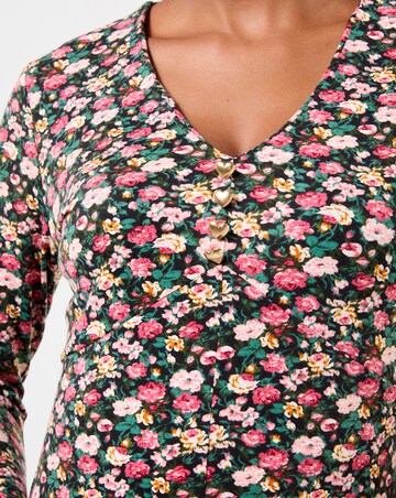 Joe Browns Anna Ditsy Floral V Neck Tunic Top
