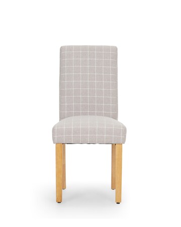 Ava Pair of Checked Dining Chairs