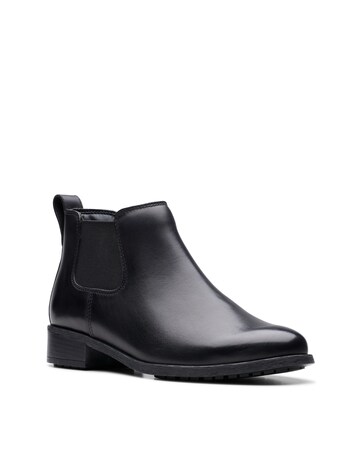 Clarks Leather Havisham Chelsea Ankle Boot - Wide Fit (E)