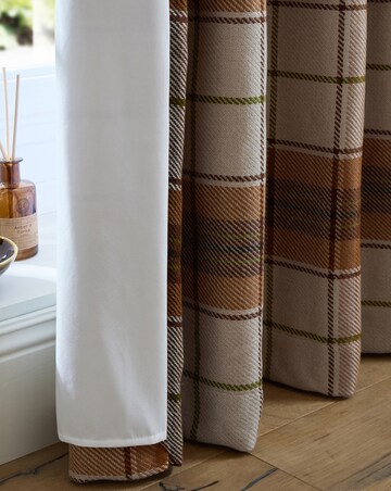 Catherine Lansfield Brushed Woven Glencoe Check Door Curtain
