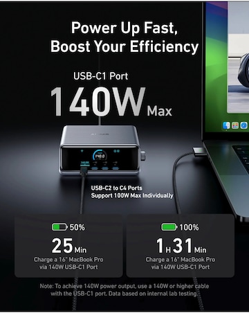 Anker Prime 250W 6-Port GaN Desktop Charger - Black