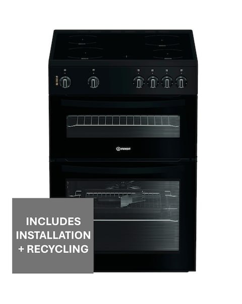 Indesit IDE6VMB 60cm Electric Double Cooker with Ceramic Hob Installation