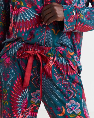 Figleaves Vibrant Floral Button Through Pyjama Set