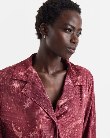 Figleaves Celestial Plisse Button Through Pyjama Set
