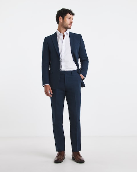 Regular Fit Linen Blend Trouser