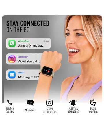 Reflex Active Nexus Silicone Strap Smart Watch - Cream