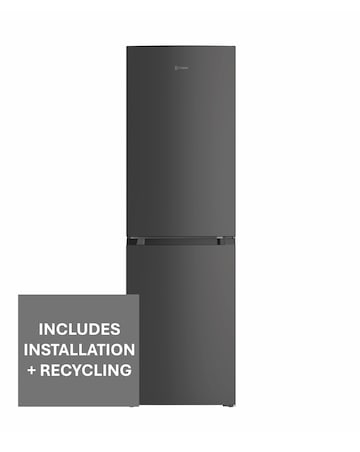 Indesit INKS 3251 XR4UK Low Frost 60/40 Fridge Freezer - Black + Installation
