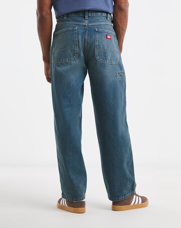 Dickies 954 Relaxed Straight Work Jeans - Khaki Tinted Blue