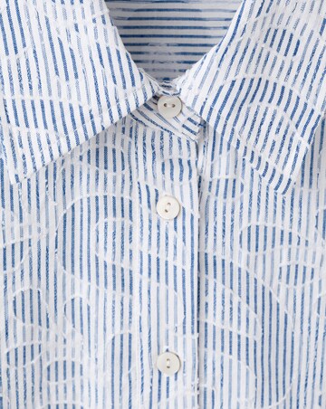 Mango Striped Shirt With Embroidered Details