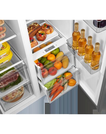 Midea American Side-by-Side Fridge Freezer - Inox + Installation