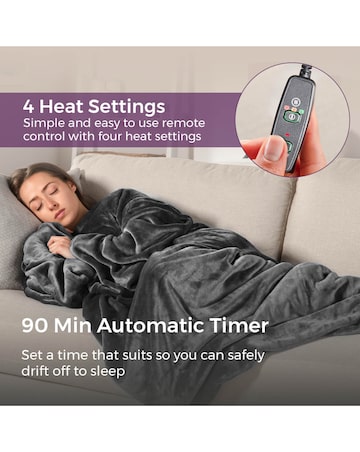 Carmen C81149GRY Heated Wearable Blanket