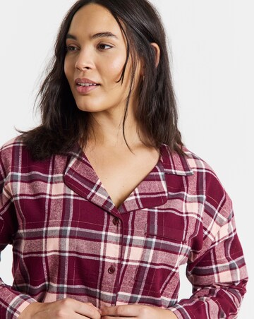 Pretty Secrets Check Button Through Pyjama Set