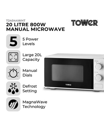 Tower 20L 800W Micorwave White