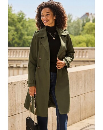 Sosandar Cinched Waist Trench Coat