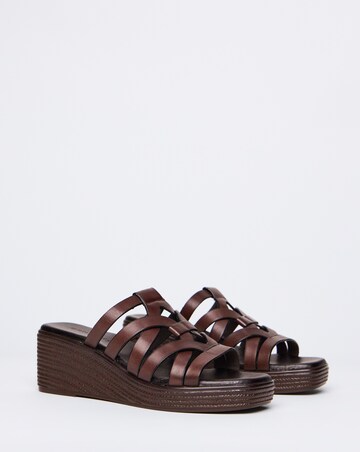 Monarch Wedged Woven Mule - Wide Fit (E)