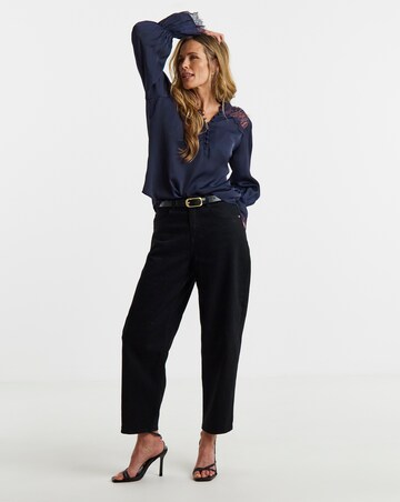 Blackberry Lace Panel Blouse