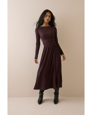 NOBODY'S CHILD PETITE AYLA MIDI DRESS