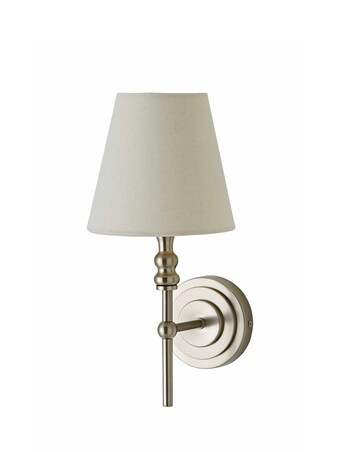 ValueLights Maggie Brushed Chrome Wall Light with Shade