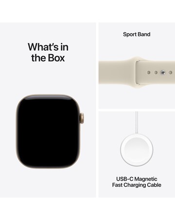 Apple Watch Series 12 GPS 46mm - Light Gold Aluminium/Sand Sport Band - M/L