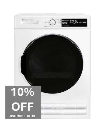 Russell Hobbs RH8CTD111W, 8kg, Condenser Tumble Dryer - White