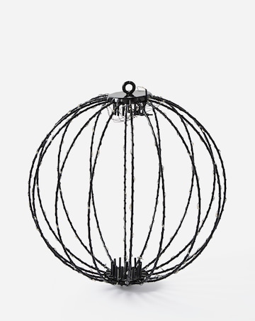 Lit Twinkle Hanging Wire Orb 40cm
