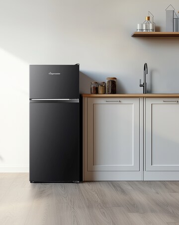 Fridgemaster MTM48120EB Fridge Freezer - Black E Rated