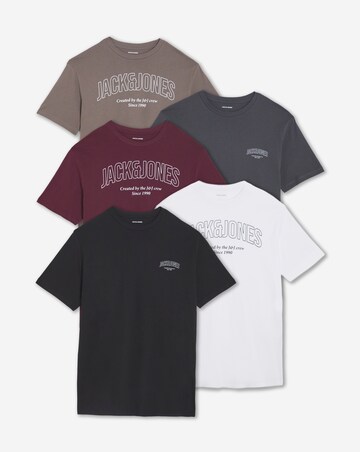 Jack & Jones George Logo 5-Pack T-Shirts - Multi