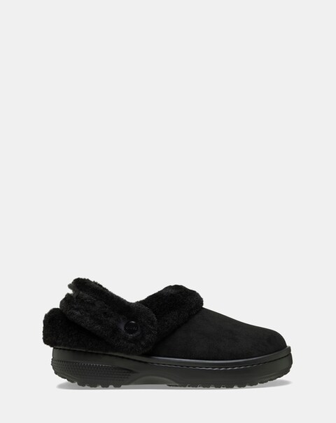 Crocs Black Classic Unfurgettable Vegan Suede Clog - Standard Fit