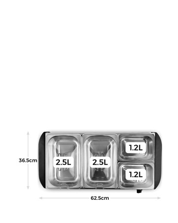 Tower 2x2.5L+ 2 x 1.2L Buffet Server