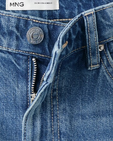 Mango Straight Mid-Rise Denim Shorts