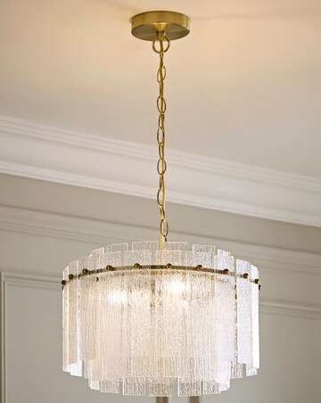 ValueLights Darcy Brushed Gold Frosted Chandelier