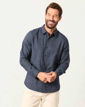 FatFace Long Sleeve Tadwick Shirt - Navy
