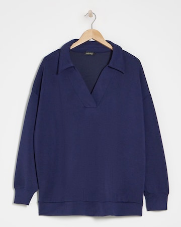 Anthology Navy Collared Modal Sweatshirt