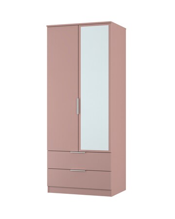 Humber Ready Assembled 2 Door 2 Drawer Mirrored Wardrobe - Kids