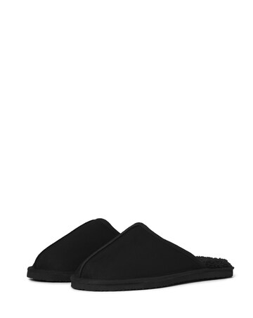 Jack & Jones Dudely Microfibre Mule Slipper - Black