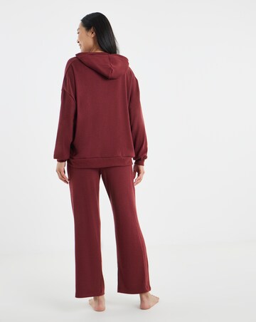 Figleaves Ribbed Soft Hooded Lounge Set