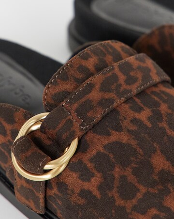 Penny Flat Buckle Mule Shoes - Extra Wide Fit (EEE)