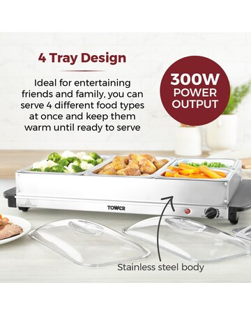 Tower 2x2.5L+ 2 x 1.2L Buffet Server
