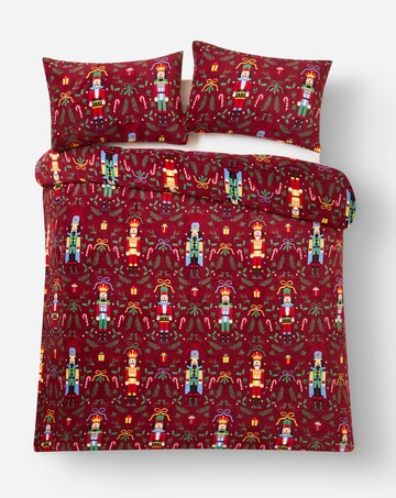 Festive Nutcracker Fleece Duvet Cover Set