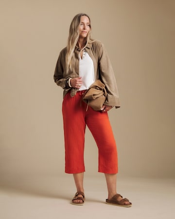 Julipa Cotton Cheesecloth Crop Trousers