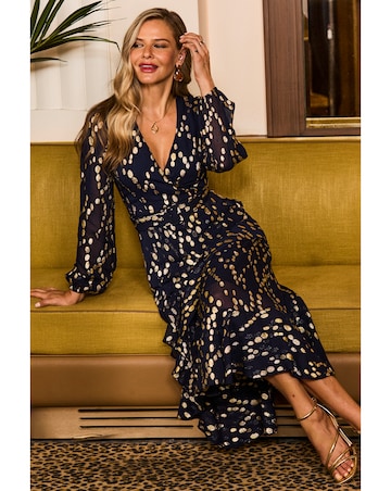 Sosandar Petite Metallic Spot Dress