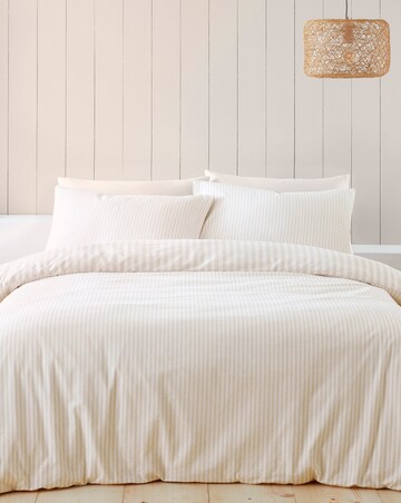 Catherine Lansfield Brushed Stripe Duvet Cover Set