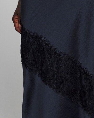 Joanna Hope Lace Trim Satin Skirt