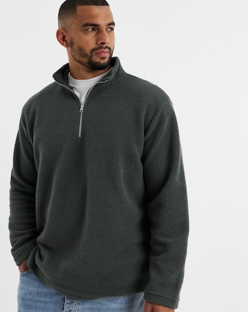 Jack & Jones Teddy Sweat Top - Grey