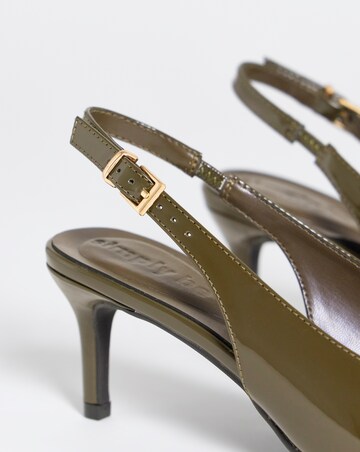 Aspen Pointy Toe Slingback Shoes - Wide Fit (E)